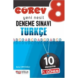 Nitelik Yayınları 8. Sınıf LGS Görev 1. Dönem Türkçe 10 Deneme - Bahar Ciritcioğlu