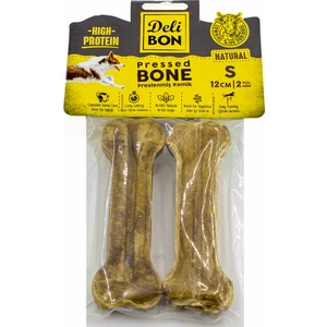 Deri Köpek Çiğneti Pres Kemik 2X12 cm Natural