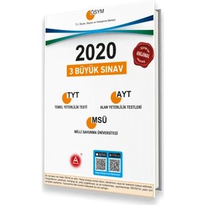 A Yayınları ÖSYM 2020 TYT AYT MSÜ Video Çözümlü Tıpkı Basım Çıkmış Sorular