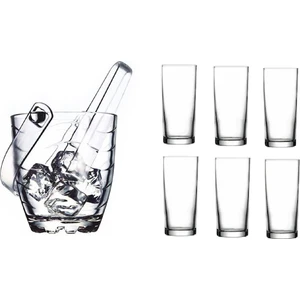 Rakı Bardak ve 8 Parça Rakı Bardağı ve Buz Kovası Seti