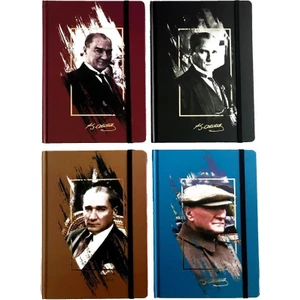 Keskin Color Atatürk 96 Yaprak Çizgili Lastikli Ciltli Not Defteri 17 x 24 cm