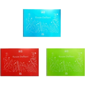 Eco Spiralli Resim Defteri 25 Yaprak 25 x 35 cm 3'lü