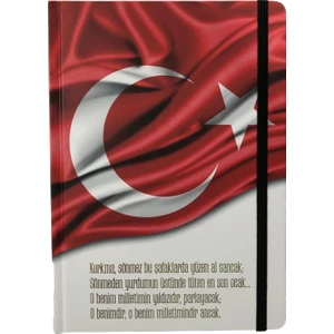 Keskin Color 96 Yaprak Çizgili Ciltli Lastikli Bayrak Defter 17 x 24 cm