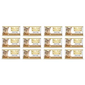 Nutri Feline Tahılsız Tavuk Etli Kuzulu Kedi Konserve 85 gr 12LI