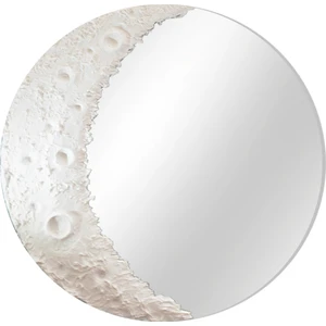 Moon Yuvarlak Gri Renkte Krater Konsol Ayna