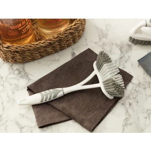 Madame Coco Graque Lavabo ve Küvet Fırçası - Beyaz / Gri