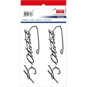 A5 Boyutu Atatürk İmzalı Etiket Siyah 2'li