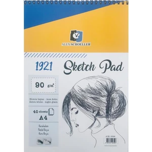 Alex Schoeller Eskiz A4 90 gr Spiralli 40 Yaprak Defter