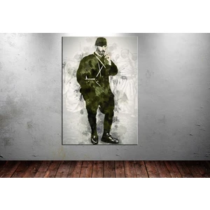 Atatürk Tablosu Trablusgarp Cephesi Dijital Çizim dkmr208-70 x 100 cm
