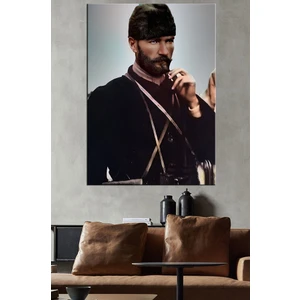 Kurmay Binbaşı Mustafa Kemal Trablusgarp Renklendirme dkmr211-70 x 100 cm
