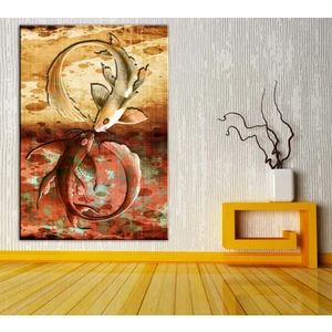 Feng Shui Balıklar Pastel Renkler Kanvas Tablo dkmr214-70 x 100 cm