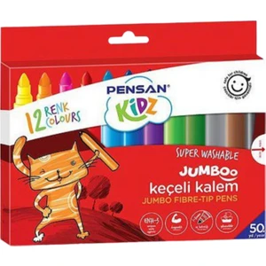 Jumbo 12 Renk Keçeli Kalem