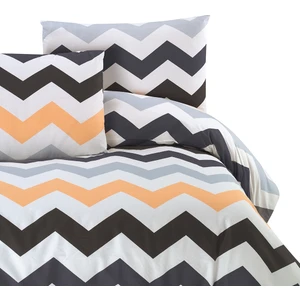 Menderes Home Zigzag Turuncu Çift Kişilik Nevresim+Yastık