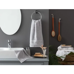 Madame Coco Ryella Armürlü Yüz Havlusu - Gri - 50x90 cm