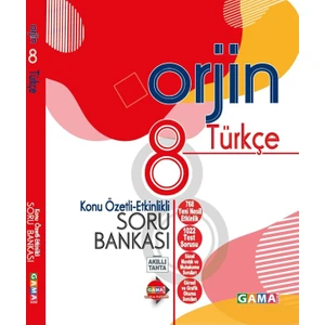 Gama Yayınları 8. Sınıf Orjin Türkçe Konu Özetli Etkinlik Soru Bankası