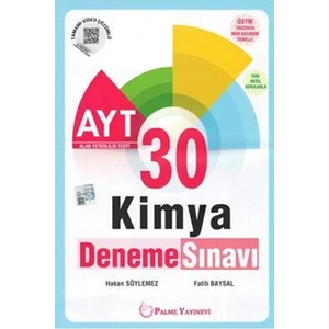 Palme Yayıncılık YKS AYT Kimya 30 Deneme Sınavı