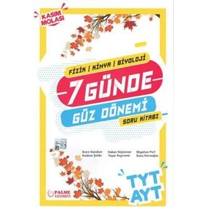 Palme Yayıncılık YKS TYT AYT (FKB) 7 Günde Güz Dönemi Soru Kitabı