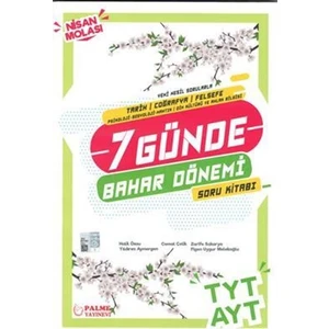 Palme Yayıncılık YKS TYT AYT (TCF) 7 Günde Bahar Dönemi Soru Kitabı