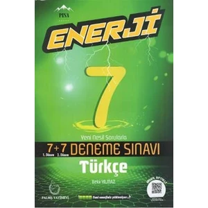 Palme Yayıncılık 7. Sınıf Enerji 7+7 Türkçe Deneme Sınavı