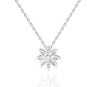 925 Ayar Gümüş Papatya Temalı Kolye