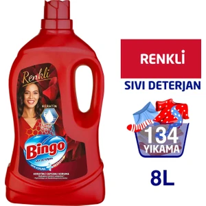 Renkli Sıvı Bakım Çamaşır Deterjanı 4 lt 2'li