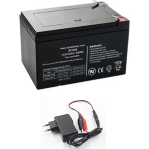 Ata Elektronik 12 Volt 12 Amper Akü + Şarj Cihazı