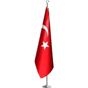 Antalya Dünya Bayrak Türk Makam Bayrağı Kristal Saten Kumaş Direksiz