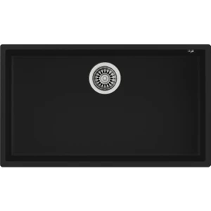 SQUARE 72.40 TG BLACK Tezgahaltı Granit Eviye Siyah 72 cm 115230015