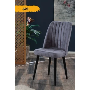 Polo Sandalye Ahşap Siyah Ayaklı