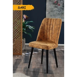 Polo Sandalye Ahşap Siyah Ayaklı