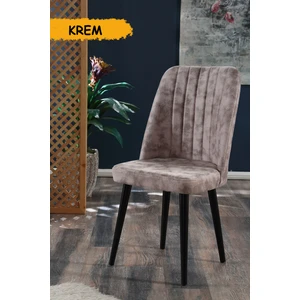 Polo Sandalye Ahşap Siyah Ayaklı