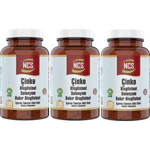 Çinko Bisglisinat & Bakır Selenium Zinc 3 x 120 Tablet