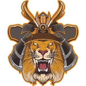 Sticker Fabrikası Samurai Aslan Sticker 00281 14 x 16 cm