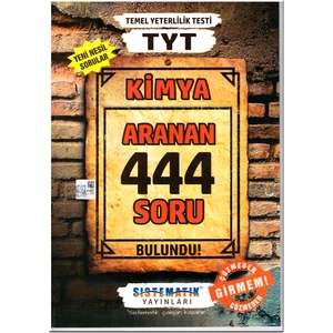 Sistematik Yayınları TYT Kimya Aranan 444 Soru Bulundu Soru Bankası