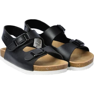 Last Tokalı Unisex Çocuk Siyah Sandalet