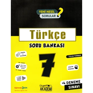 Üçgen Akademi 7. Sınıf Yeni Nesil Türkçe Soru Bankası