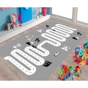 Bazaar Forum Dijital Baskı Yeni Model Deri Taban Halı 100 x 200 cm B-460