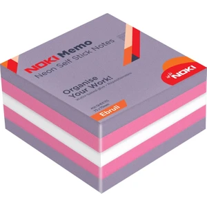 Memo 75X75 Neon Yapışkanlı Küp Blok 450 Sf Ebruli