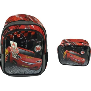 Şimşek Mcqueen İlkokul Çantası + Beslenme Çantası 04050