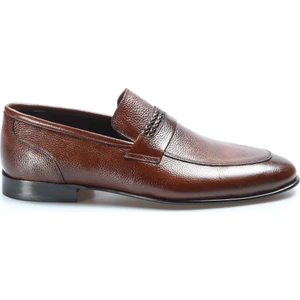 Fast Step Erkek Deri Casual Klasik Günlük Loafer Takım Kösele Taban Makosen Ayakkabı Taba 932ma301