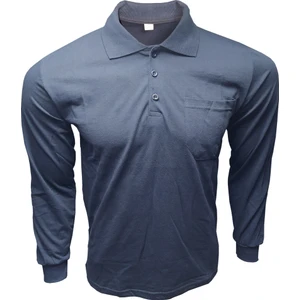 Çamdalı Iş Elbiseleri Polo Yaka Lacivert Uzun Kollu Süprem Sweatshirt Iş Tişörtü