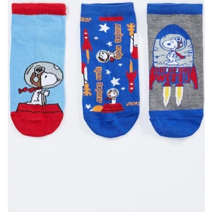 Erkek Çocuk Snoopy Lisanslı 3'lü Patik Çorap S0065A620AU