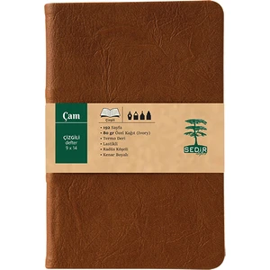 Sedir Defter Çam Serisi Çizgili Defter 9 x 14 cm Taba