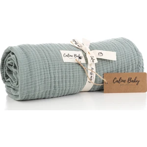 Caline Baby 4 Kat Müslin Battaniye 120 x 120 cm - Buzdağı Yeşili