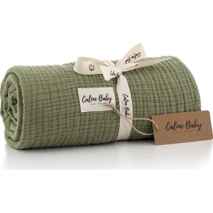 Caline Baby 4 Katlı Premium %100 Pamuk Müslin Battaniye| 120x120 cm | Çimen Yeşili