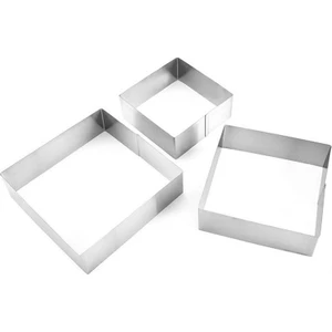 Narkalıp Kare Kek Kalıbı 3'lü Set Derinlik 8 cm