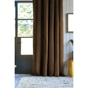 Pierre Cardin Dikiş Pilesiz Petek Dokulu Ekstraforlu Fon Perde Kahverengi 140 x 260 cm
