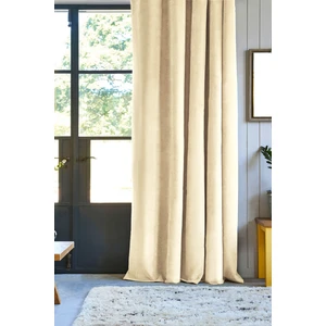Pierre Cardin Dikiş Pilesiz Petek Dokulu Ekstraforlu Fon Perde Krem 160 x 260 cm