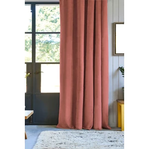 Pierre Cardin Dikiş Pilesiz Petek Dokulu Ekstraforlu Fon Perde Gül Kurusu 140 x 260 cm