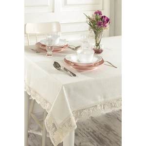 Ödel Home Keten Dantelli Masa Örtüsü